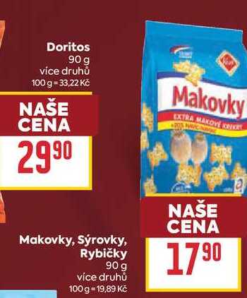 Makovky, Sýrovky, Rybičky 90 g