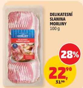 DELIKATESNÍ SLANINA MORLINY, 100 g  