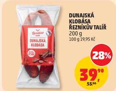 DUNAJSKÁ KLOBÁSA ŘEZNÍKŮV TALÍŘ, 200 g 