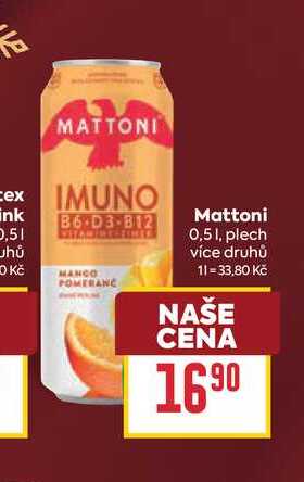 Mattoni 0,5l, plech
