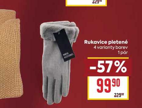 Rukavice pletené 4 varianty barev 1 pár