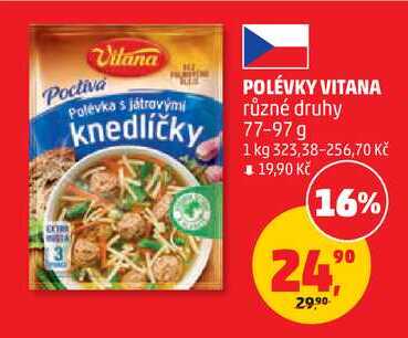 POLÉVKY VITANA různé druhy knedlíčky, 77-97 g