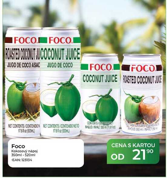 Foco Kokosový nápoj 350ml - 520ml