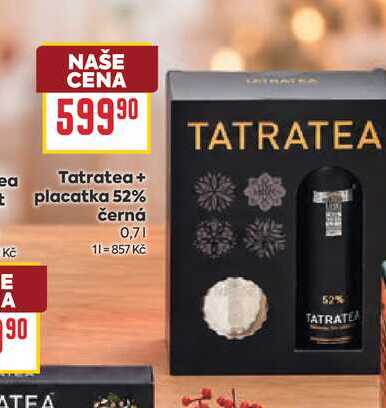 Tatratea + placatka 52% černá 0,7l