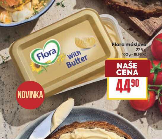 Flora máslová 225 g 