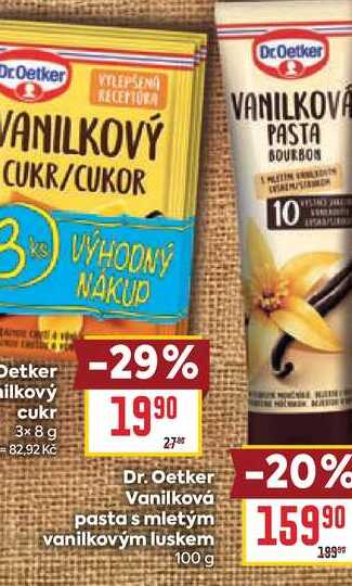 Dr. Oetker Vanilková pasta s mletým vanilkovým luskem 100 g 