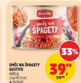 SMĚS NA ŠPAGETY GUSTITO, 400 g  