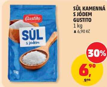 SŮL KAMENNÁ S JÓDEM GUSTITO, 1 kg