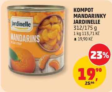 KOMPOT MANDARINKY JARDINELLE, 312/175 g