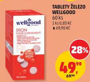 TABLETY ŽELEZO WELLGOOD, 60 ks