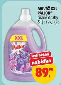 AVIVÁŽ XXL PALLOR různé druhy, 3 l Penny Market