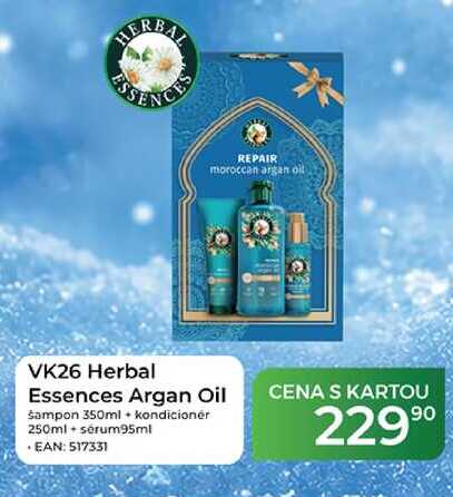 VK26 Herbal Essences Argan Oil šampon 350ml + kondicionér 250ml + sérum95ml