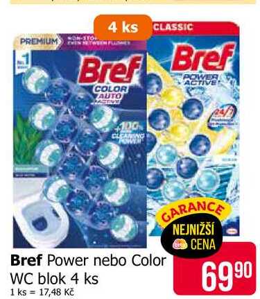 Bref Power Aktiv WC blok 4x50ml, vybrané druhy 200g Teta drogerie