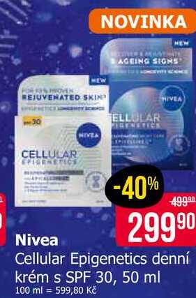 Nivea Cellular Epigenetics denní krém s SPF 30, 50 ml Teta drogerie