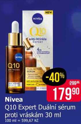 Nivea Q10 Expert Duální sérum proti vráskám 30 ml Teta drogerie
