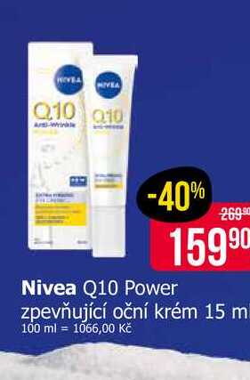 Nivea Q10 Power zpevňující oční krém 15 ml Teta drogerie