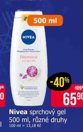 Nivea sprchový gel 500 ml, různé druhy Teta drogerie
