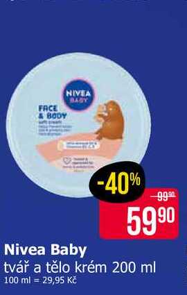 Nivea Baby tvář a tělo krém 200 ml