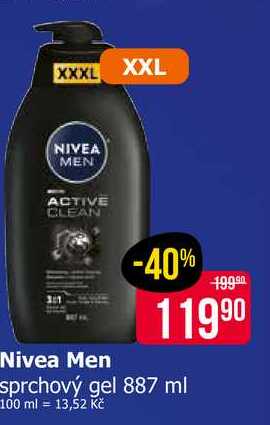 Nivea Men sprchový gel 887 ml Teta drogerie