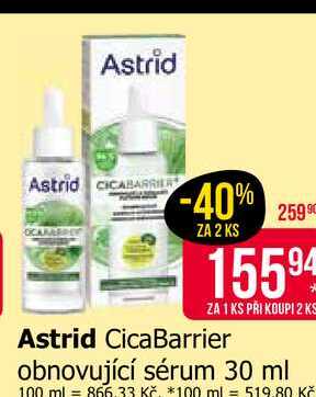 Astrid CicaBarrier obnovující sérum 30 ml Teta drogerie