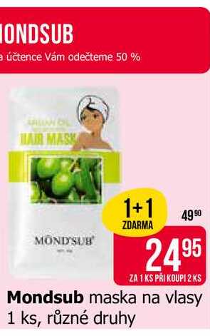Mondsub maska na vlasy 1 ks, různé druhy Teta drogerie