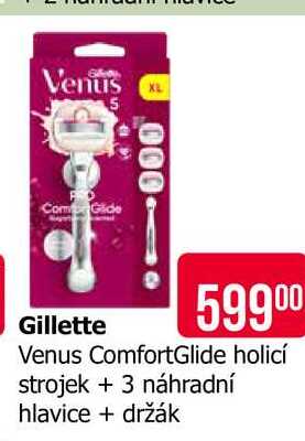 Gillette Venus ComfortGlide holicí strojek +3 náhradní hlavice+držák