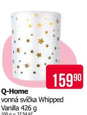 Q-Home vonná svíčka Whipped Vanilla 426 g Teta drogerie