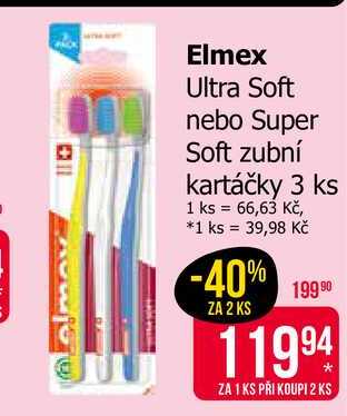 ELMEX Super Soft zubní kartáčky 3 ks Teta drogerie