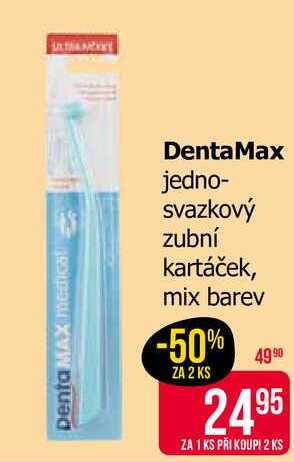 DentaMax jednosvazkový zubní kartáček, mix barev Teta drogerie