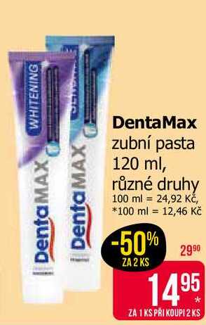 DentaMax zubní pasta 120 ml, různé druhy Teta drogerie