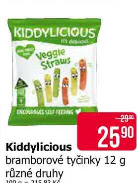 Kiddylicious bramborové tyčinky 12 g