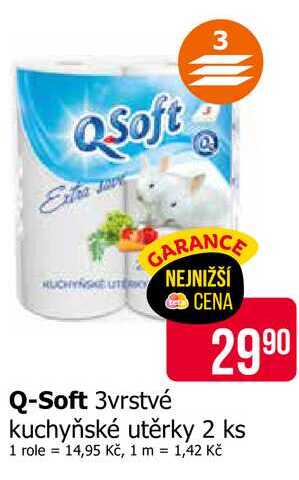 QSoft kuchyňské utěrky 2 ks Teta drogerie