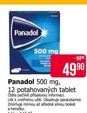 Panadol 500 mg 12 potahovaných tablet Teta drogerie