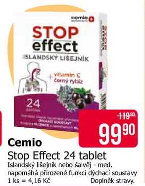 Cemio Stop Effect 24 tablet Teta drogerie