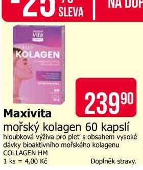 Maxivita mořský kolagen 60 kapslí Teta drogerie