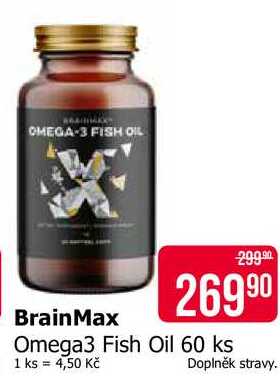 BrainMax Omega3 Fish Oil 60 ks Teta drogerie