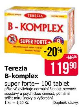 Terezia B-komplex super forte+ 100 tablet Teta drogerie