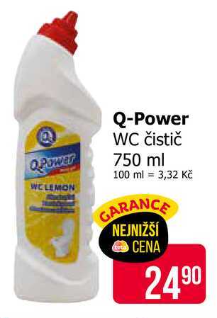 Q-Power WC čistič 750 ml Teta drogerie