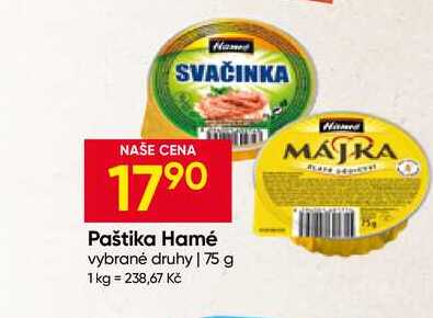 Hamé Paštika 75g, vybrané druhy