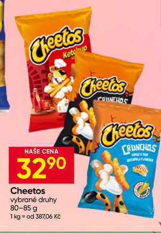 Cheetos vybrané druhy 80-85 g