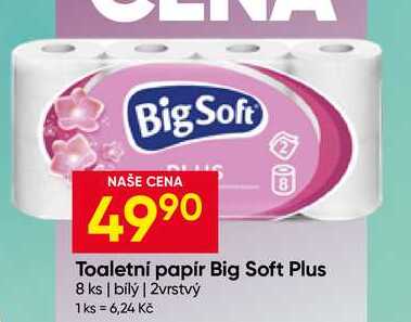 Toaletní papír Big Soft Plus 8 ks Hruška
