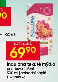 Indulona tekuté mýdlo perníkové koření 500 ml Hruška