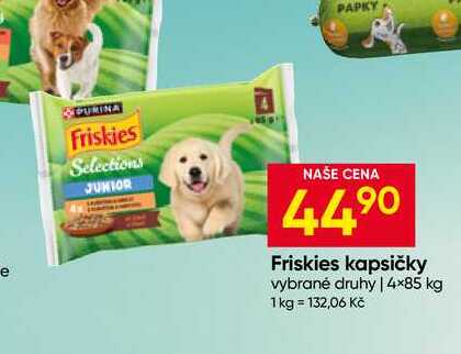 Friskies kapsičky vybrané druhy 4×85 g