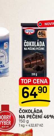 ČOKOLÁDA NA PEČENÍ 46% 150 g  