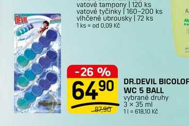 DR.DEVIL BICOLOR WC 5 BALL vybrané druhy 3 x 35 ml