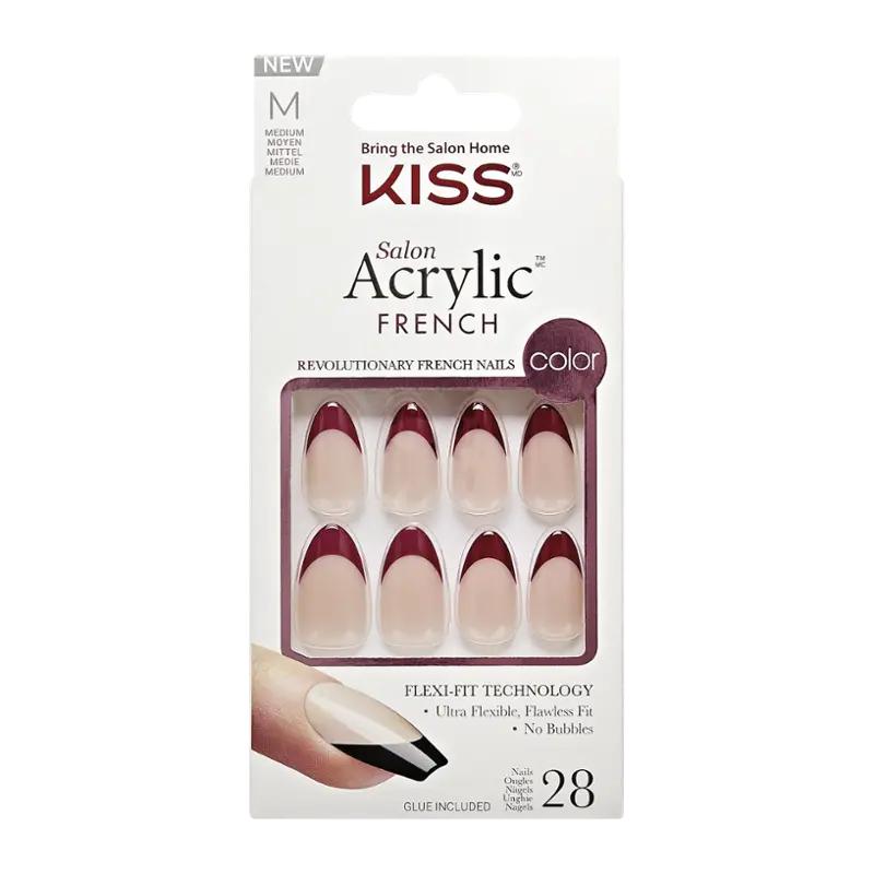 KISS Umělé nehty Salon Acrylic French, 1 ks ROSSMANN