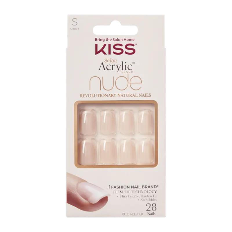 KISS Umělé nehty Salon Acrylic Nude, 1 ks