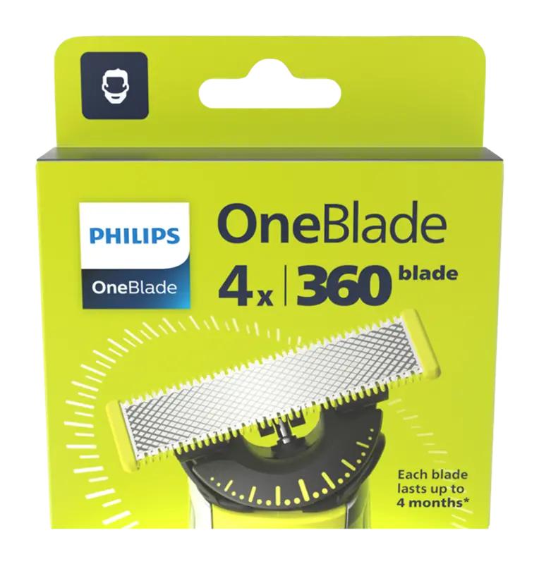 Philips Náhradní břity OneBlade 360 QP440/50, 4 ks