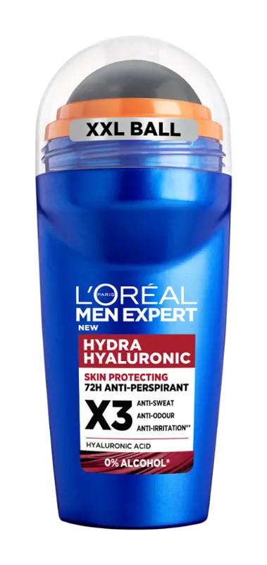 L'Oréal Men Antiperspirant roll-on pro muže Hydra hyaluronic, 50 ml ROSSMANN