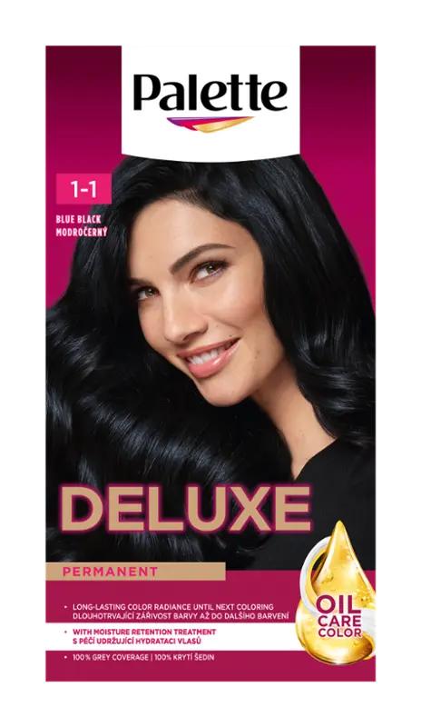 Palette Barva na vlasy Deluxe 1-1 modročerná, 1 ks ROSSMANN